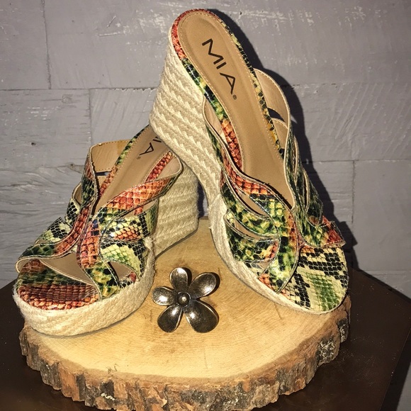 MIA raisinette platform snakeskin pattern - Picture 2 of 7